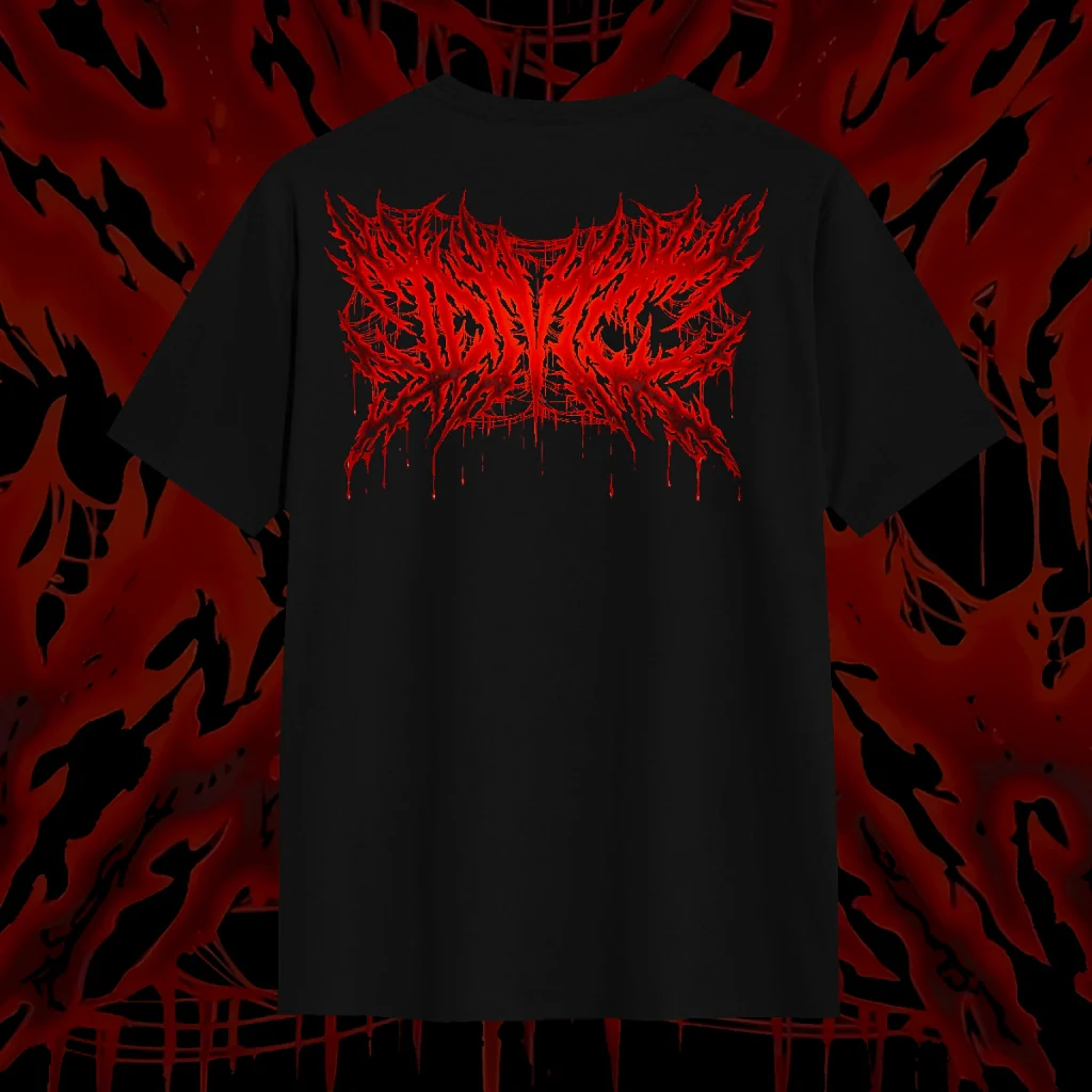 Camiseta Deathcore - Freddy Krueger — costas ou detalhe